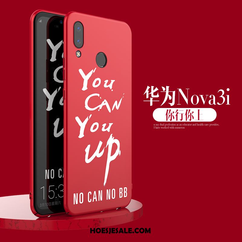 Huawei Nova 3i Hoesje Persoonlijk Hoes Rood Anti-fall Dun Korting