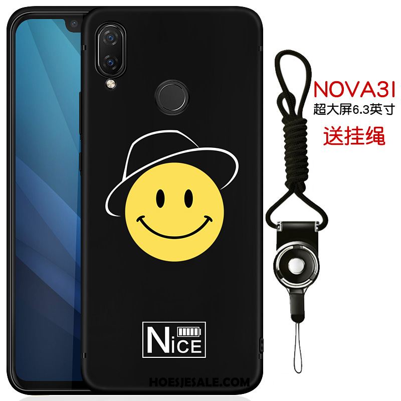 Huawei Nova 3i Hoesje Schrobben Scheppend Bescherming Zwart Mobiele Telefoon Sale