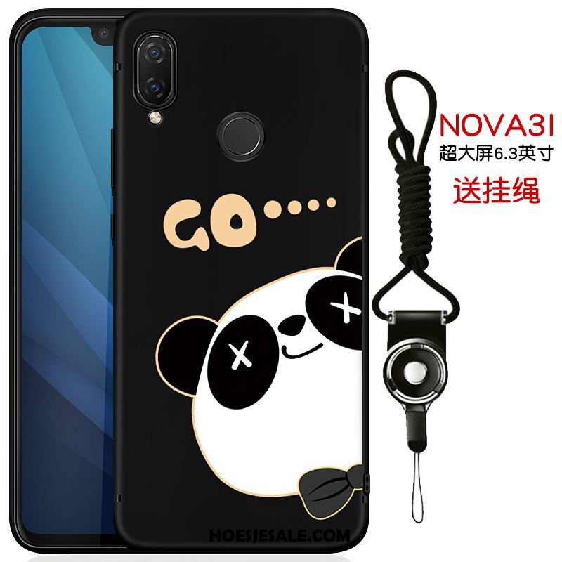 Huawei Nova 3i Hoesje Schrobben Scheppend Bescherming Zwart Mobiele Telefoon Sale