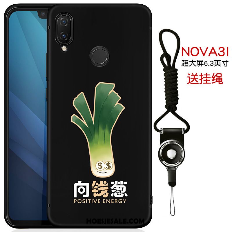 Huawei Nova 3i Hoesje Schrobben Scheppend Bescherming Zwart Mobiele Telefoon Sale