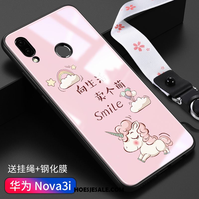 Huawei Nova 3i Hoesje Siliconen Hanger Hoes Nieuw Trendy Merk Korting