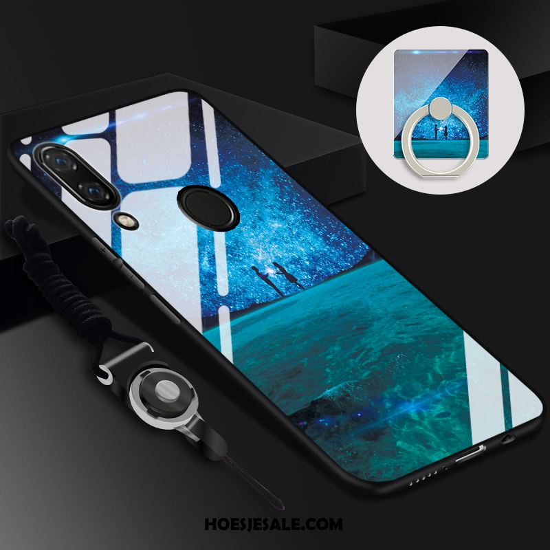 Huawei Nova 3i Hoesje Skärmskydd Spiegel Blauw Tempereren Mobiele Telefoon Korting