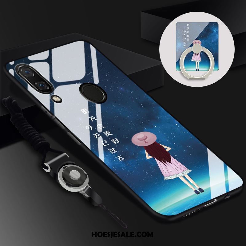 Huawei Nova 3i Hoesje Skärmskydd Spiegel Blauw Tempereren Mobiele Telefoon Korting