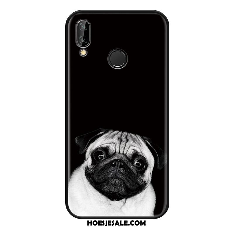Huawei Nova 3i Hoesje Zwart Hanger Grappig Trend Hond Sale