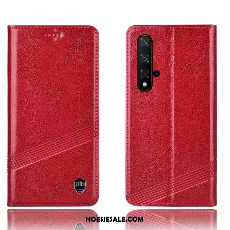 Huawei Nova 5t Hoesje All Inclusive Hoes Mobiele Telefoon Echt Leer Bescherming Goedkoop