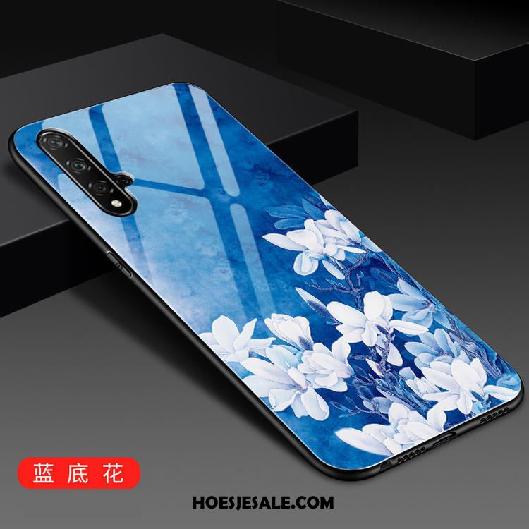 Huawei Nova 5t Hoesje Glas Trend Blauw Mobiele Telefoon All Inclusive Goedkoop