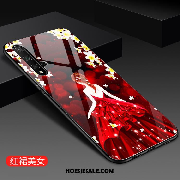 Huawei Nova 5t Hoesje Glas Trend Blauw Mobiele Telefoon All Inclusive Goedkoop