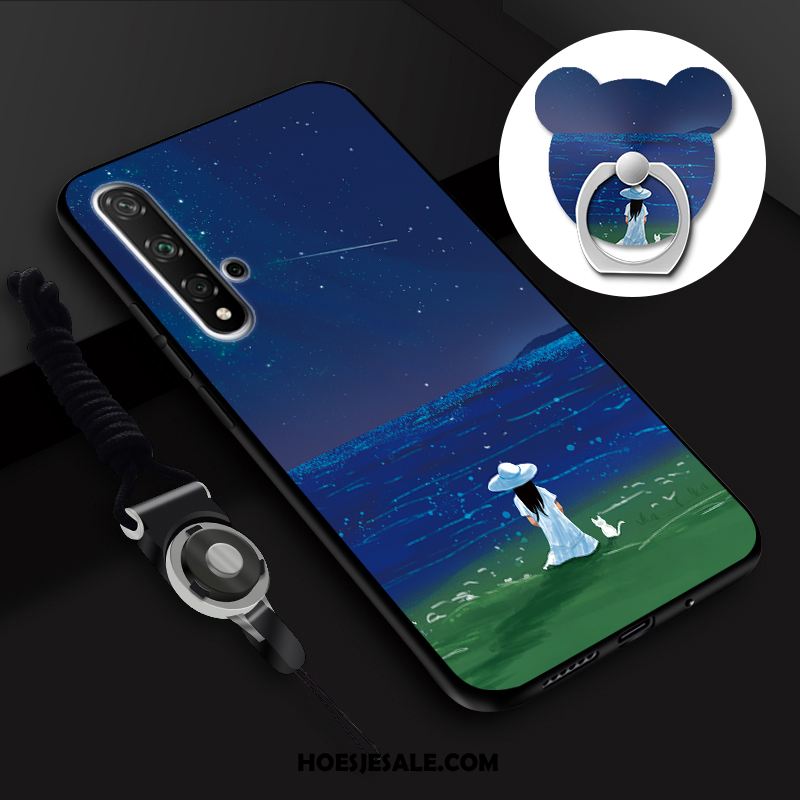 Huawei Nova 5t Hoesje Hoes Mobiele Telefoon Siliconen Blauw Bescherming Goedkoop