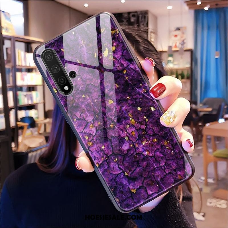 Huawei Nova 5t Hoesje Mobiele Telefoon Persoonlijk Glas Purper Trendy Merk Kopen