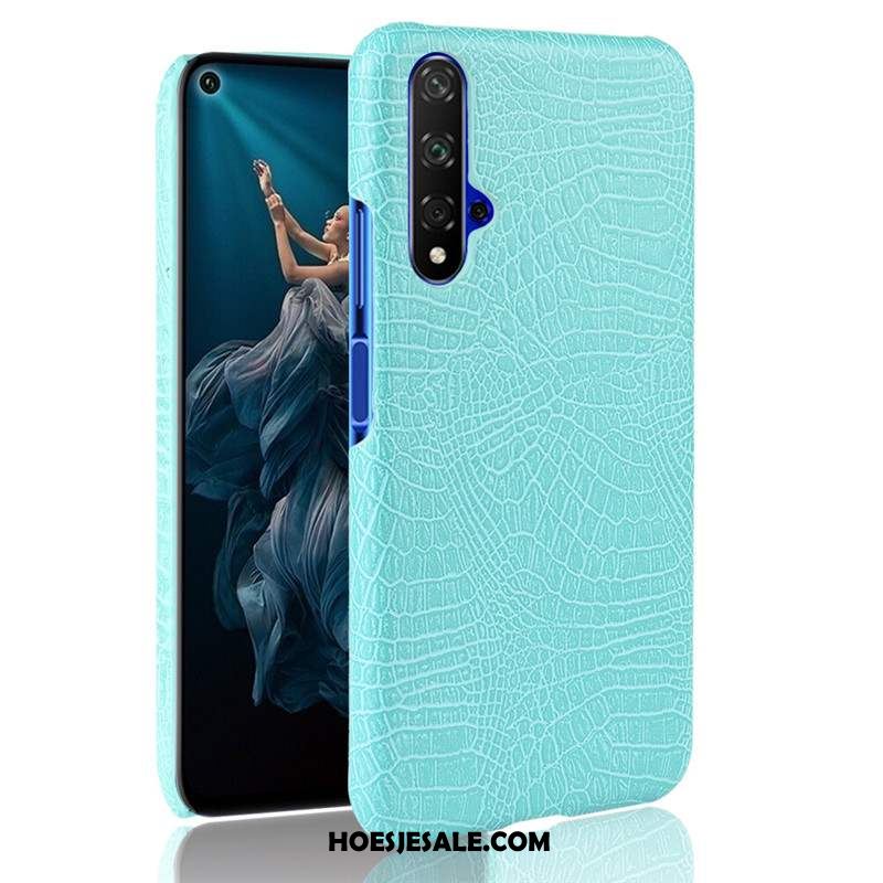 Huawei Nova 5t Hoesje Schrobben Blauw Lichte En Dun Hard Hoes Goedkoop