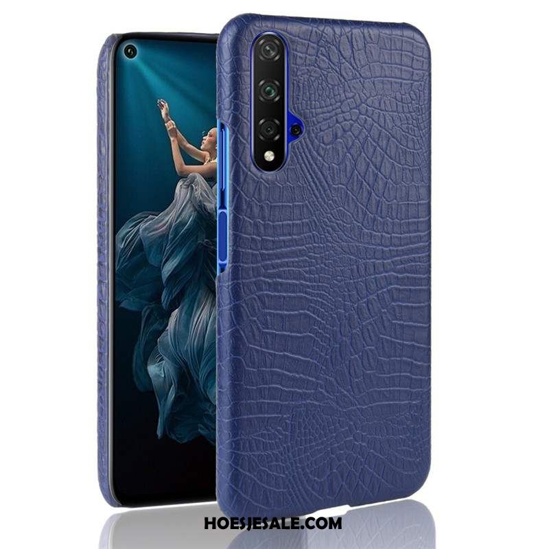 Huawei Nova 5t Hoesje Schrobben Blauw Lichte En Dun Hard Hoes Goedkoop