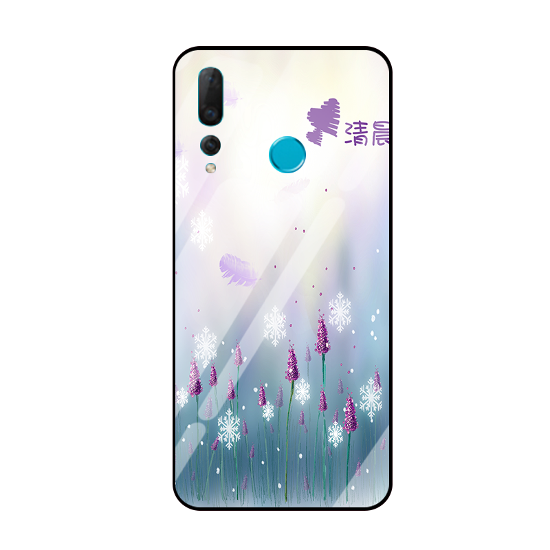 Huawei P Smart+ 2019 Hoesje Anti-fall Spiegel Landschap Purper Glas Online