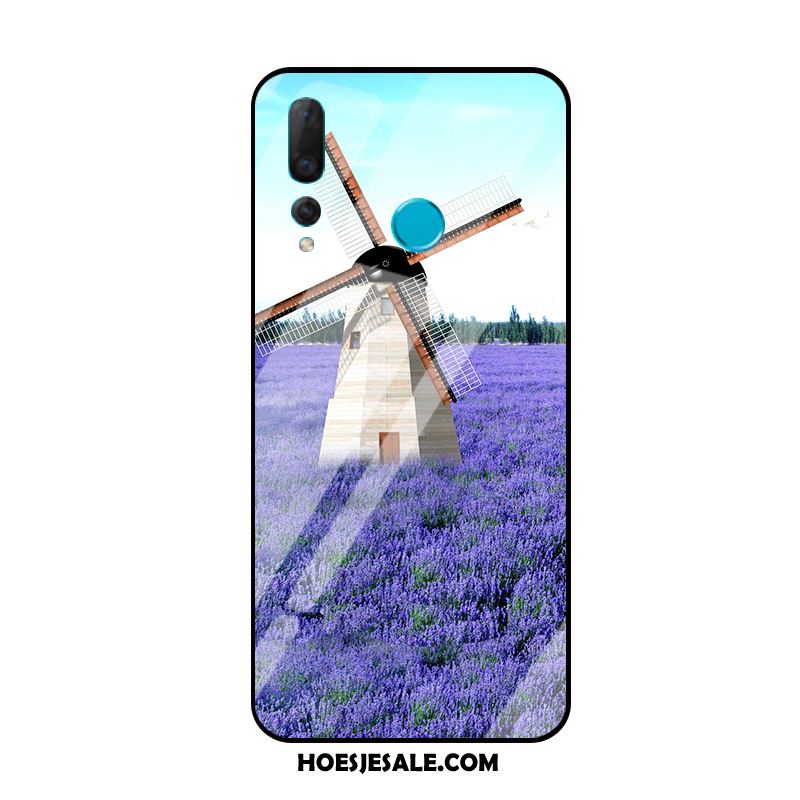 Huawei P Smart+ 2019 Hoesje Anti-fall Spiegel Landschap Purper Glas Online