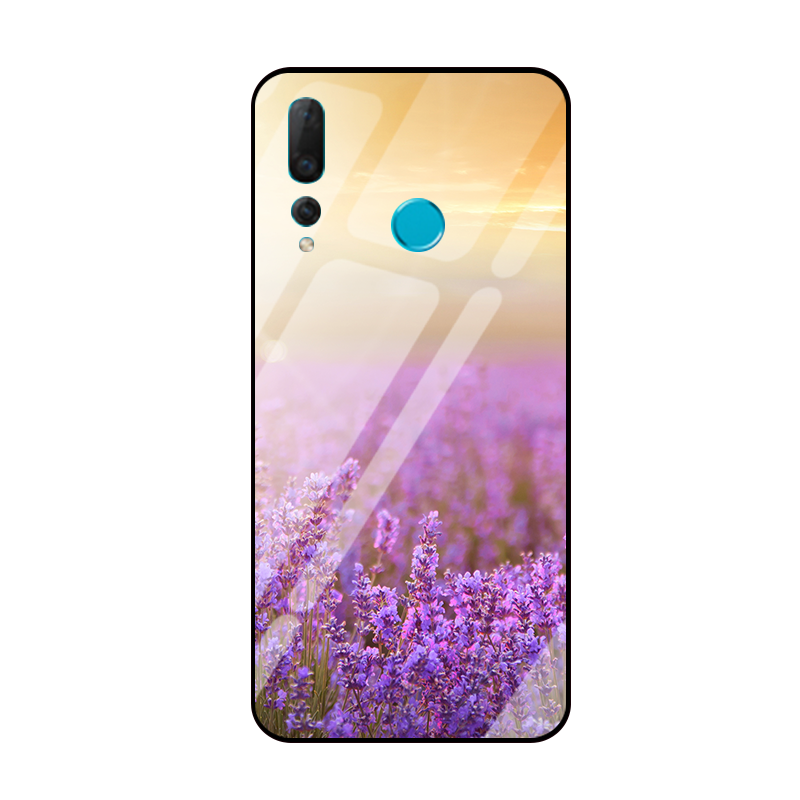 Huawei P Smart+ 2019 Hoesje Anti-fall Spiegel Landschap Purper Glas Online