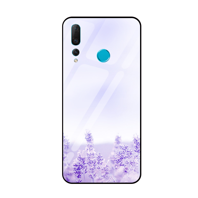 Huawei P Smart+ 2019 Hoesje Anti-fall Spiegel Landschap Purper Glas Online