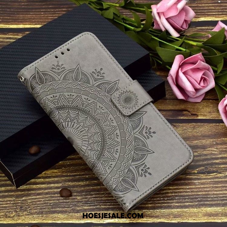 Huawei P Smart+ 2019 Hoesje Folio Leren Etui Bescherming Purper Hoes Online