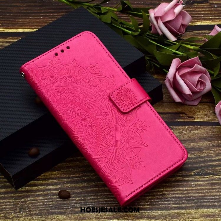 Huawei P Smart+ 2019 Hoesje Folio Leren Etui Bescherming Purper Hoes Online