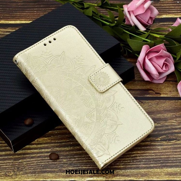 Huawei P Smart+ 2019 Hoesje Folio Leren Etui Bescherming Purper Hoes Online