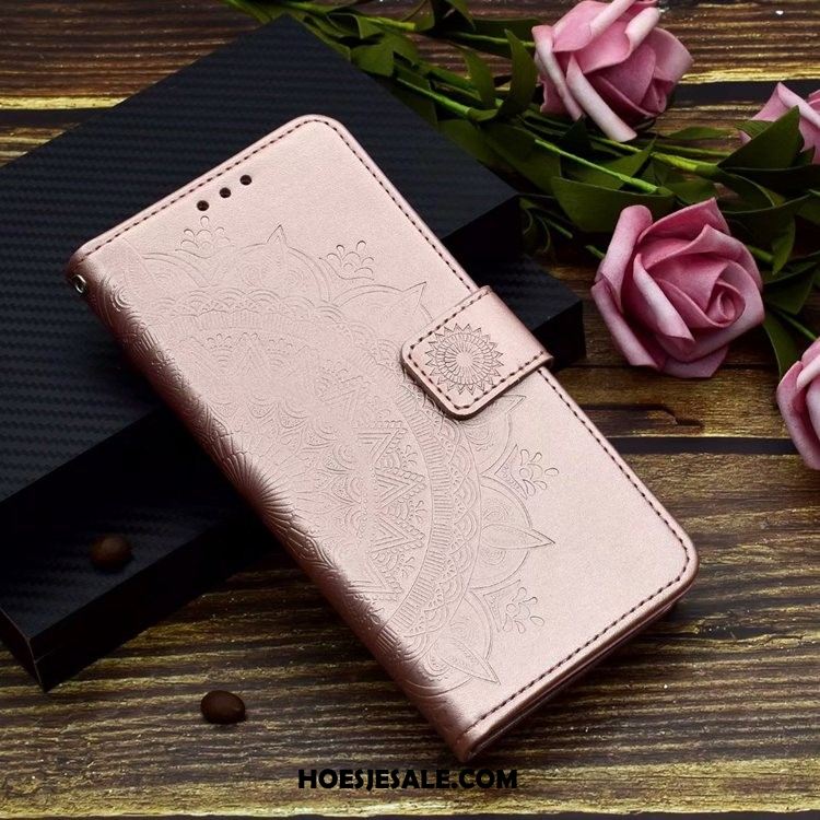 Huawei P Smart+ 2019 Hoesje Folio Leren Etui Bescherming Purper Hoes Online