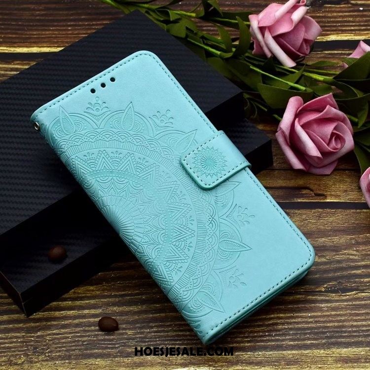 Huawei P Smart+ 2019 Hoesje Folio Leren Etui Bescherming Purper Hoes Online