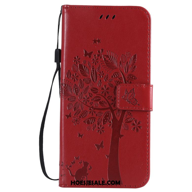 Huawei P Smart+ 2019 Hoesje Folio Siliconen Bescherming Rood Anti-fall Kopen