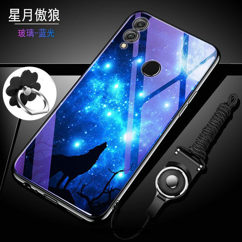 Huawei P Smart 2019 Hoesje Glas Bescherming Blauw Mobiele Telefoon Zacht Goedkoop
