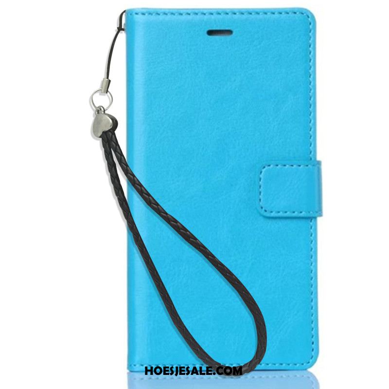 Huawei P Smart+ 2019 Hoesje Hoes Portemonnee Blauw Leren Etui Bescherming Kopen