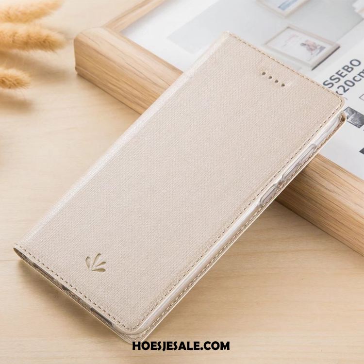 Huawei P Smart 2019 Hoesje Kaart Patroon Goud Folio Anti-fall Online