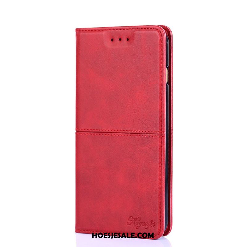 Huawei P Smart 2019 Hoesje Koe Mobiele Telefoon Leren Etui Anti-fall Rood Kopen