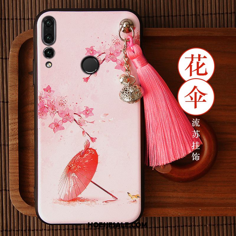 Huawei P Smart+ 2019 Hoesje Kwasten Groen Vintage Hoes Chinese Stijl Korting