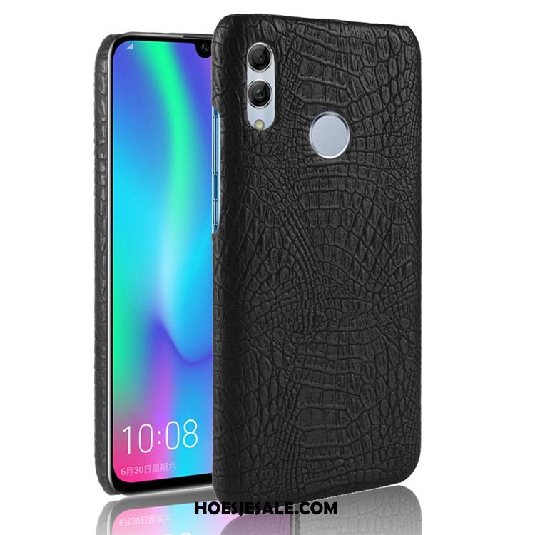 Huawei P Smart 2019 Hoesje Leer Hard Hoes Patroon Zwart Kopen