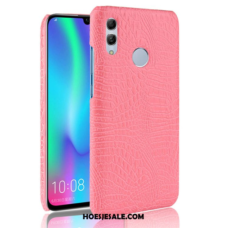 Huawei P Smart 2019 Hoesje Leer Hard Hoes Patroon Zwart Kopen