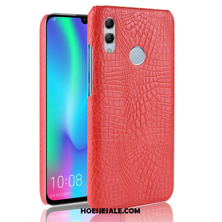 Huawei P Smart 2019 Hoesje Leer Hard Hoes Patroon Zwart Kopen