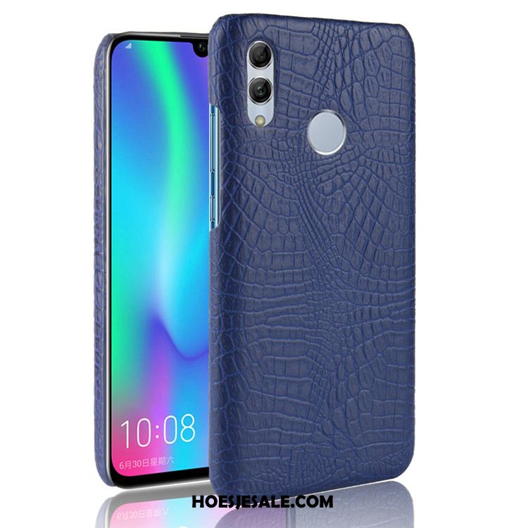 Huawei P Smart 2019 Hoesje Leer Hard Hoes Patroon Zwart Kopen