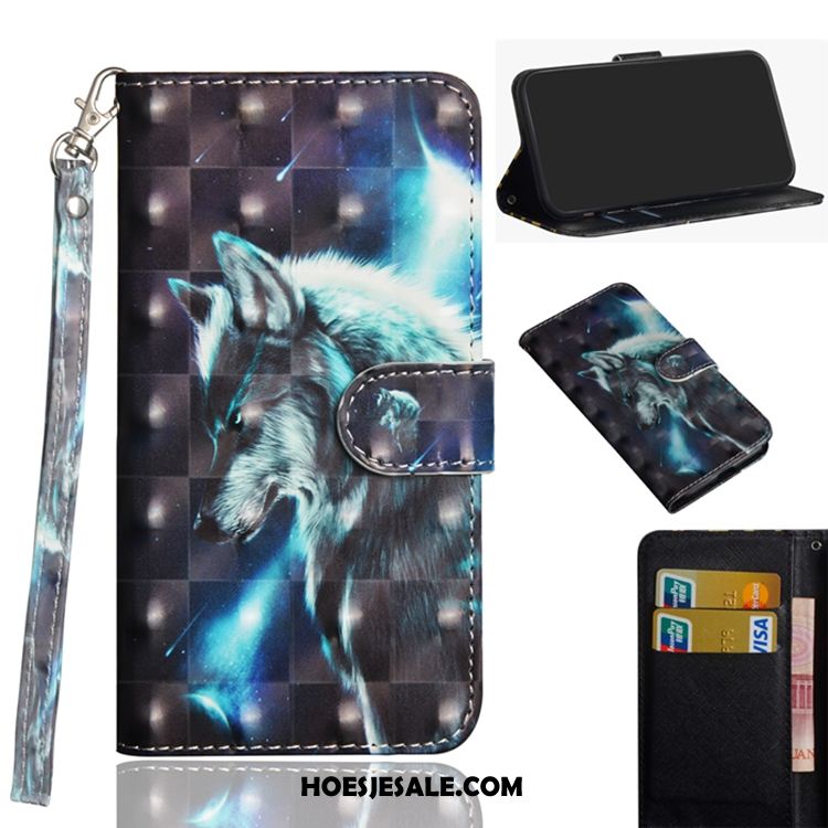 Huawei P Smart 2019 Hoesje Leren Etui Siliconenhoesje Mobiele Telefoon Folio Zacht