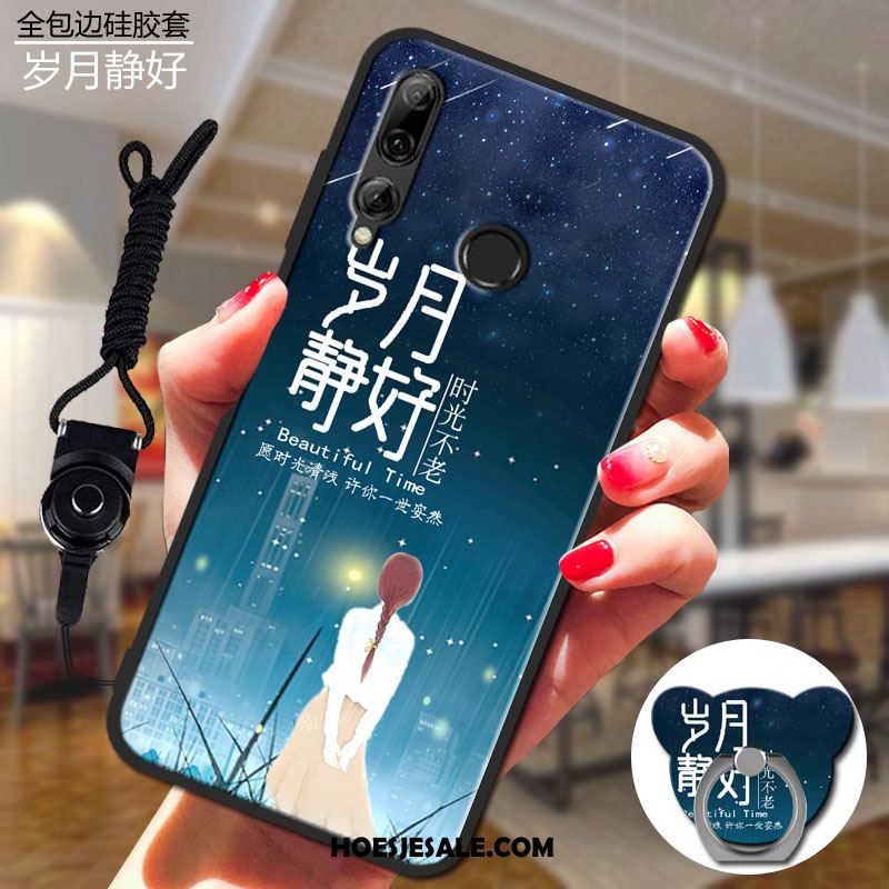 Huawei P Smart+ 2019 Hoesje Mobiele Telefoon Grijs Spotprent Siliconen Kopen