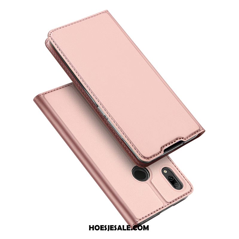 Huawei P Smart 2019 Hoesje Tas Bedrijf Leren Etui Nieuw Roze Sale