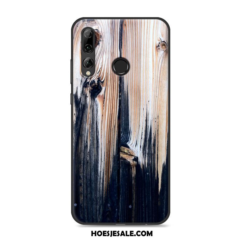 Huawei P Smart+ 2019 Hoesje Trendy Merk Hanger Hoes Houtnerf Anti-fall Goedkoop