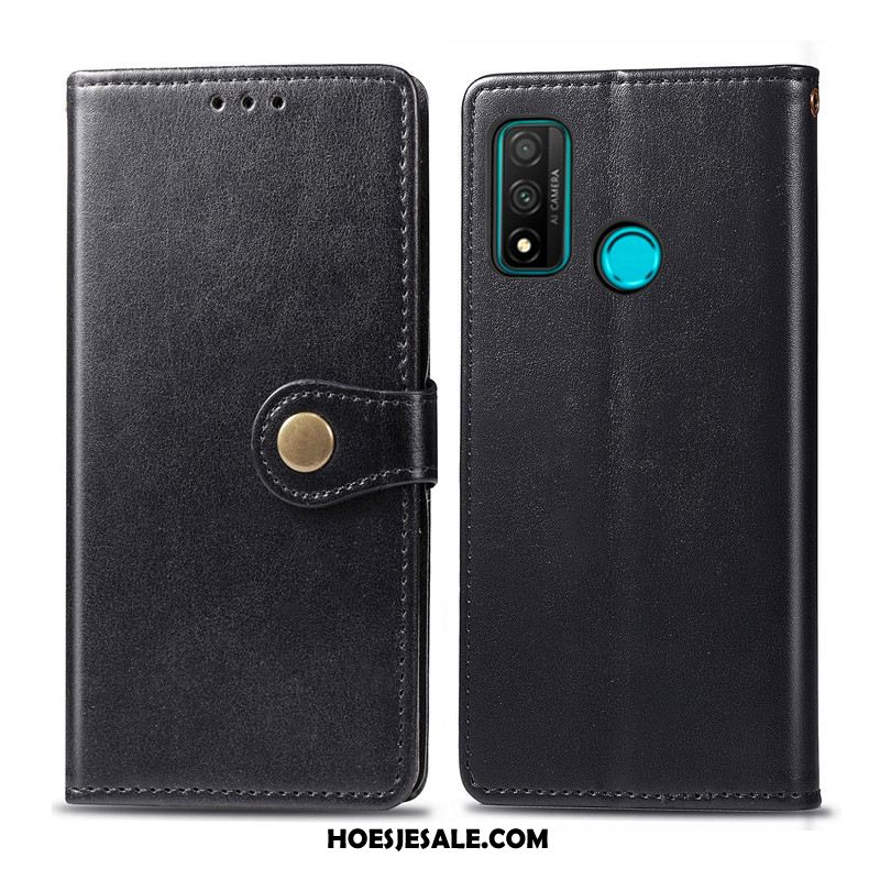 Huawei P Smart 2020 Hoesje Leren Etui Folio Bescherming Hoes Effen Kleur Online