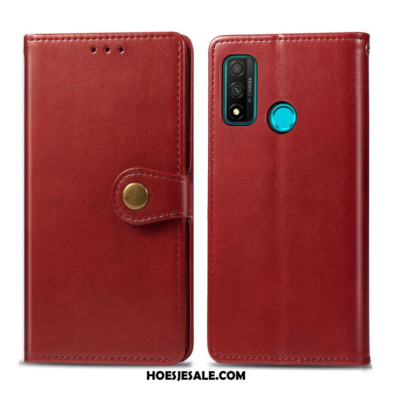 Huawei P Smart 2020 Hoesje Leren Etui Folio Bescherming Hoes Effen Kleur Online