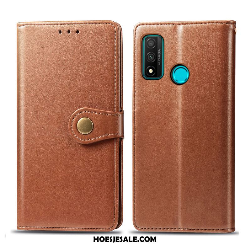 Huawei P Smart 2020 Hoesje Leren Etui Folio Bescherming Hoes Effen Kleur Online