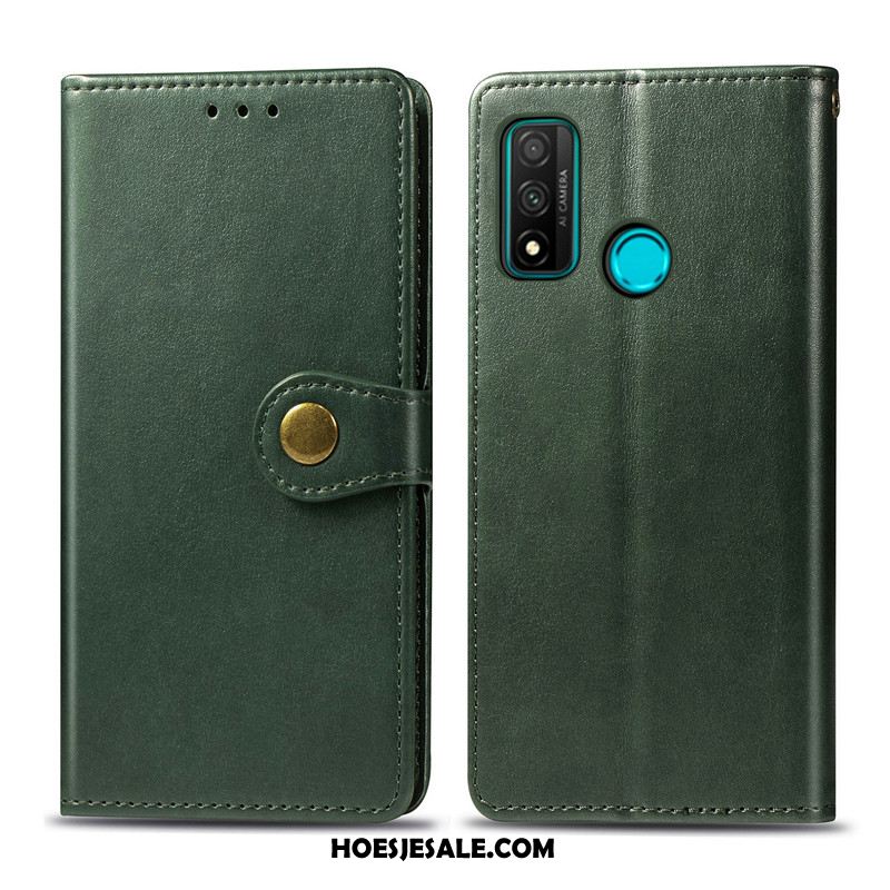 Huawei P Smart 2020 Hoesje Leren Etui Folio Bescherming Hoes Effen Kleur Online