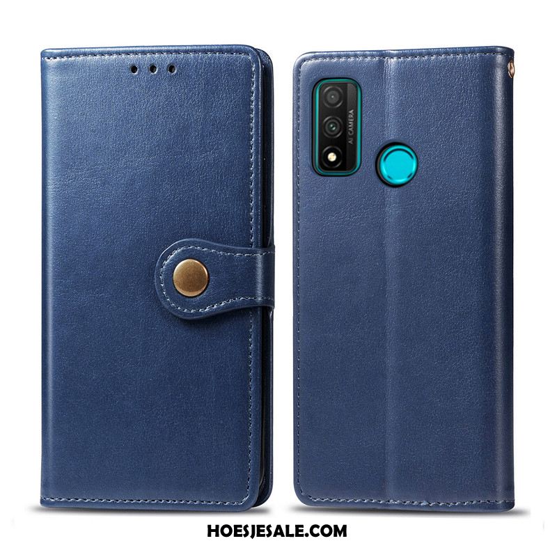 Huawei P Smart 2020 Hoesje Leren Etui Folio Bescherming Hoes Effen Kleur Online