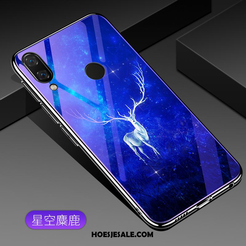 Huawei P Smart+ Hoesje Blauw Spiegel All Inclusive Purper Mobiele Telefoon Sale