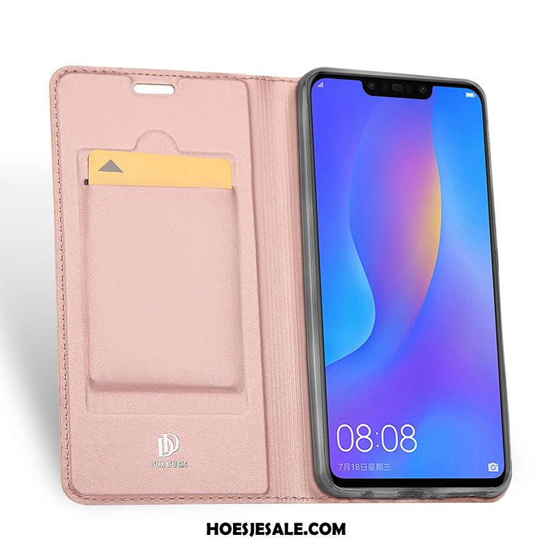 Huawei P Smart+ Hoesje Folio Mobiele Telefoon Rose Goud Bescherming Anti-fall Sale