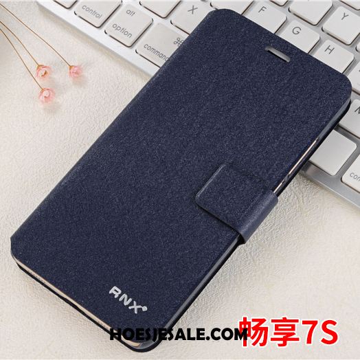 Huawei P Smart Hoesje Leren Etui Blauw Clamshell Bescherming Mobiele Telefoon Sale