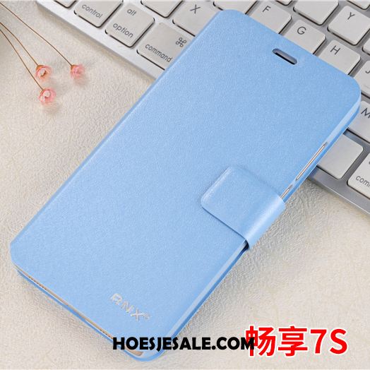 Huawei P Smart Hoesje Leren Etui Blauw Clamshell Bescherming Mobiele Telefoon Sale