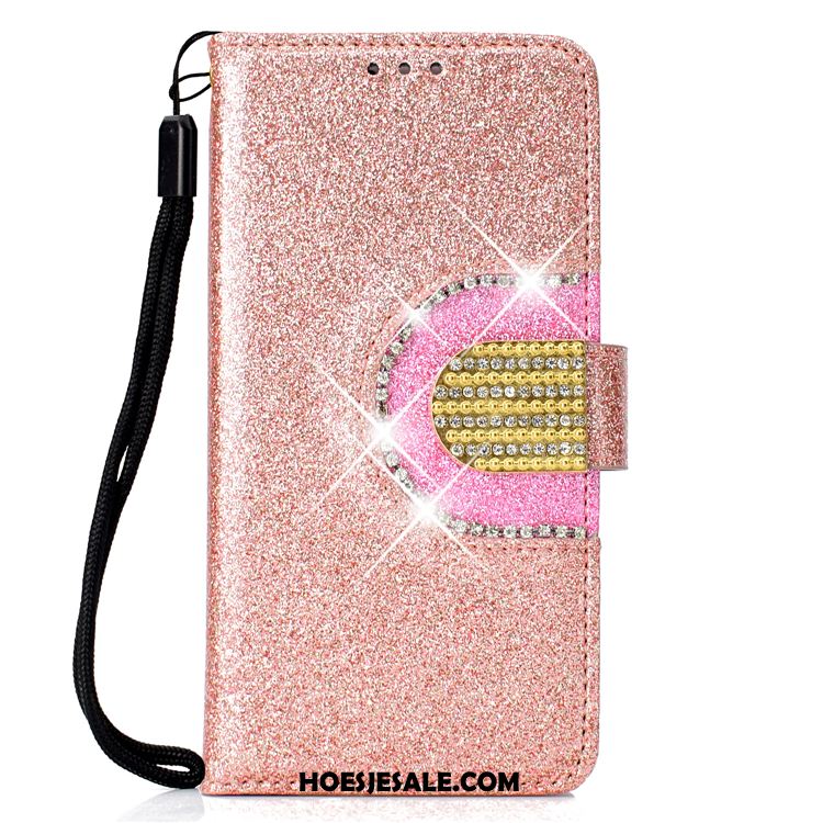 Huawei P Smart+ Hoesje Leren Etui Mobiele Telefoon Trend Roze Hoes Sale