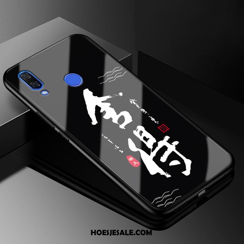 Huawei P Smart+ Hoesje Mobiele Telefoon Siliconen Zwart Hoes Trendy Merk Korting