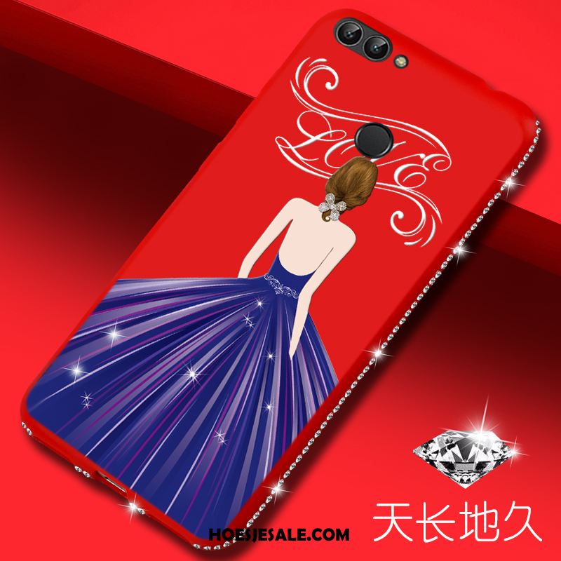 Huawei P Smart Hoesje Spotprent Met Strass Rood Mobiele Telefoon Kopen